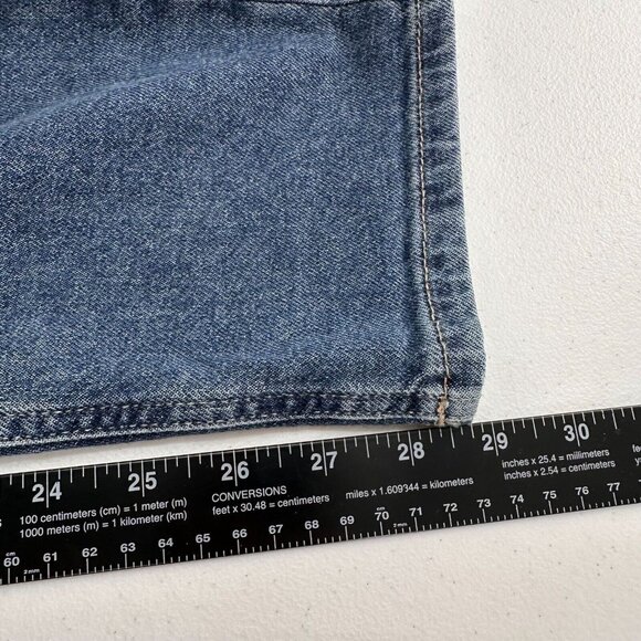 SO Womens Distressed Blue Jeans Mid-Rise Cotton 32x29 Boyfriend Tapered Leg - Picture 4 of 10